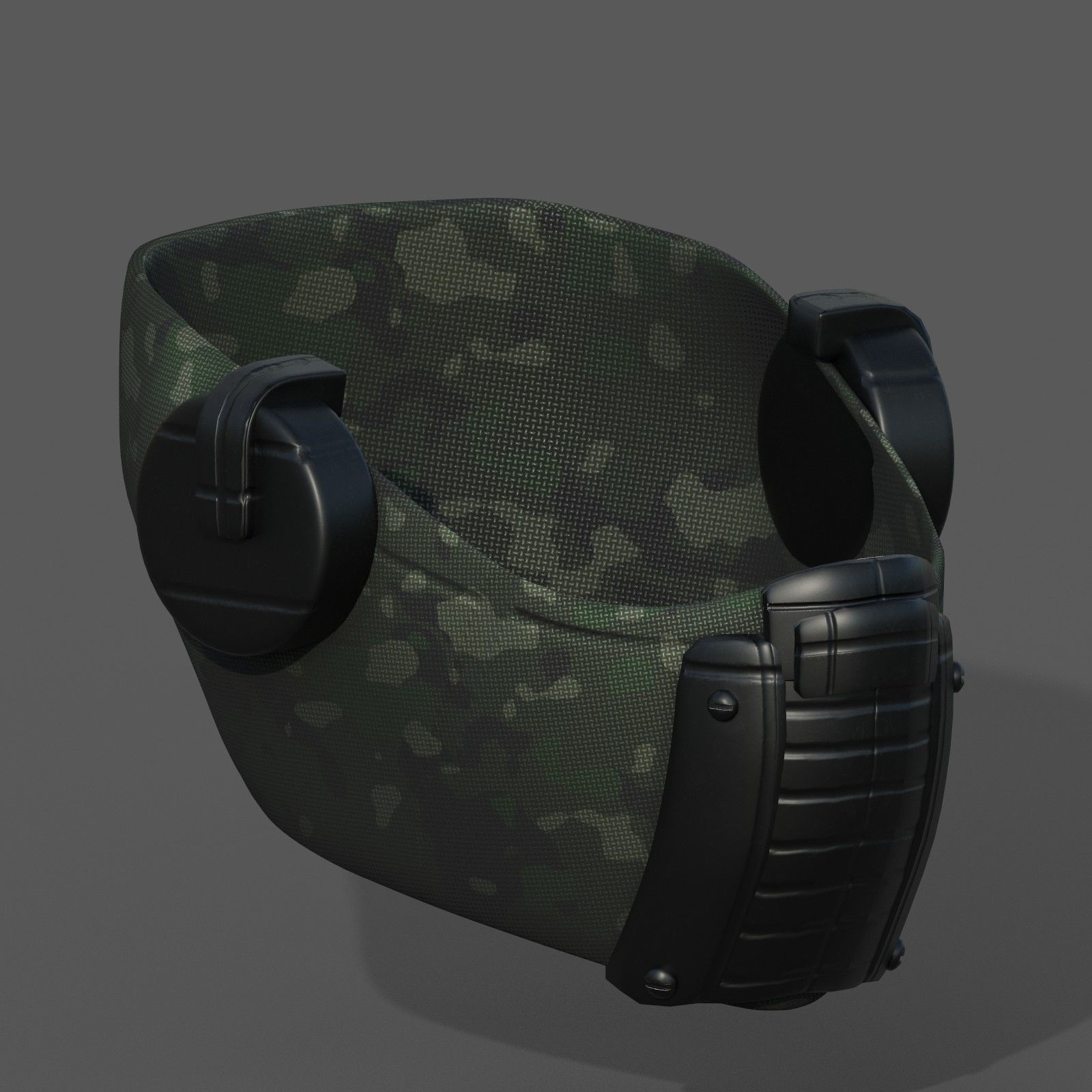 Gas mask respirator scifi futuristic 3d Low-poly 3D model_9