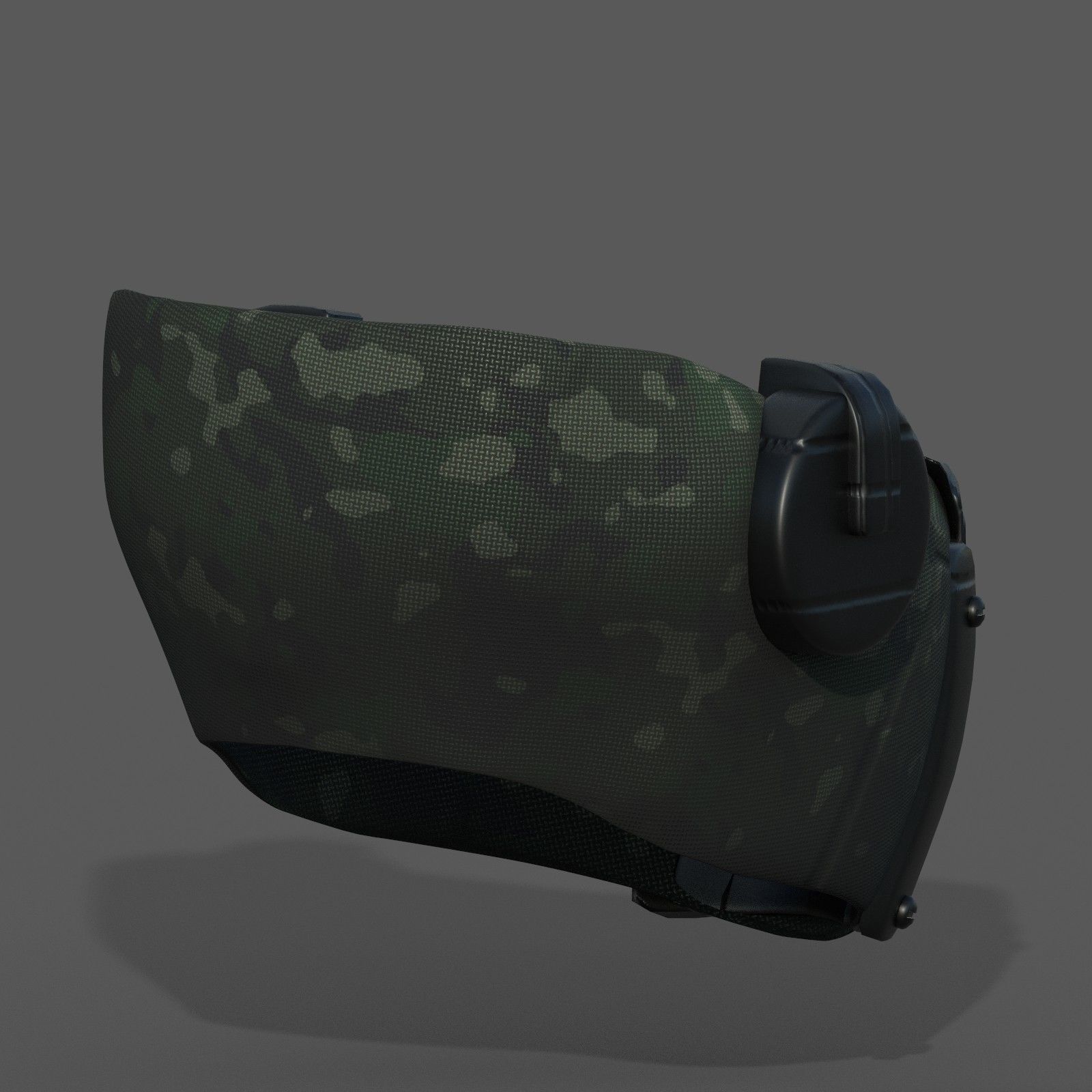 Gas mask respirator scifi futuristic 3d Low-poly 3D model_8