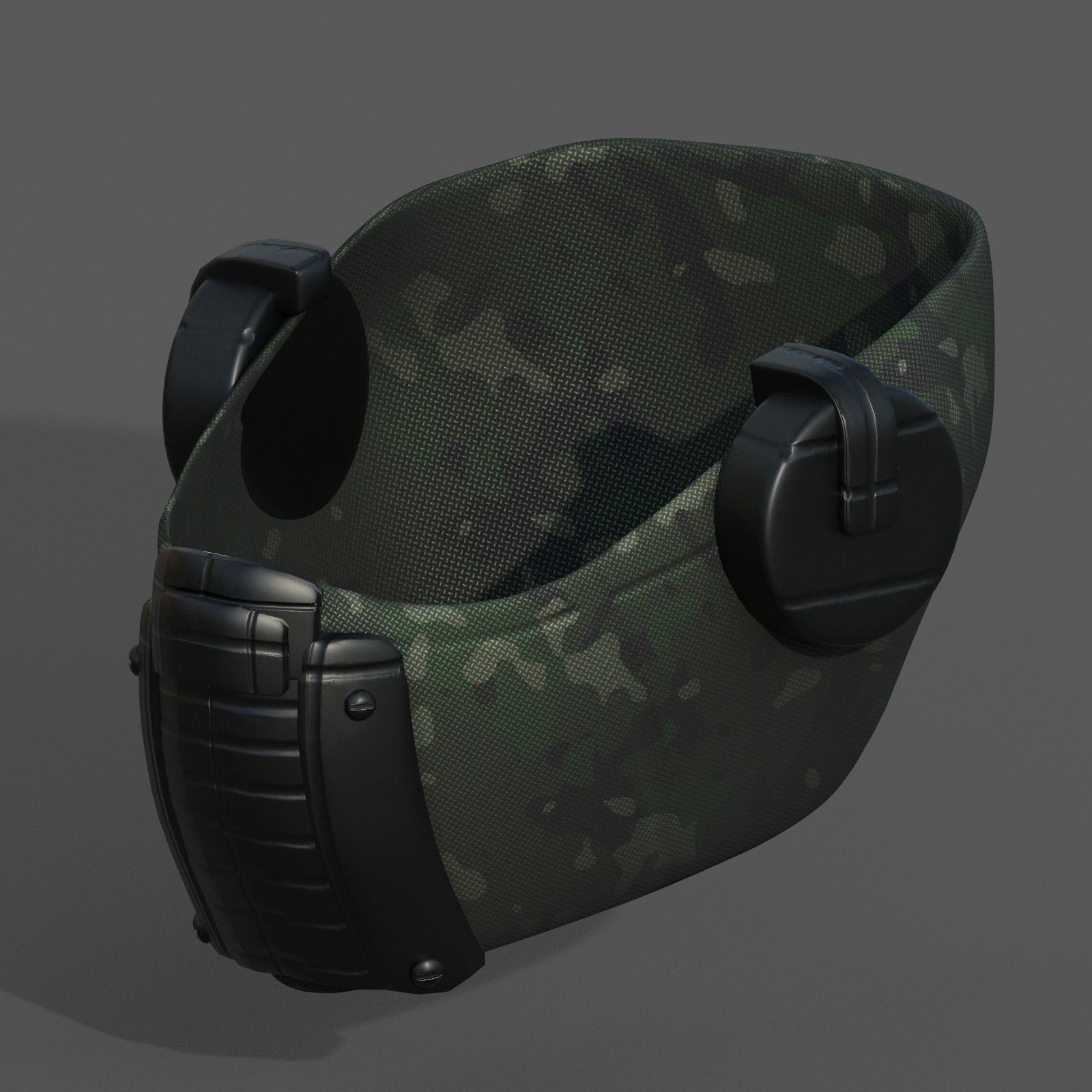 Gas mask respirator scifi futuristic 3d Low-poly 3D model_5