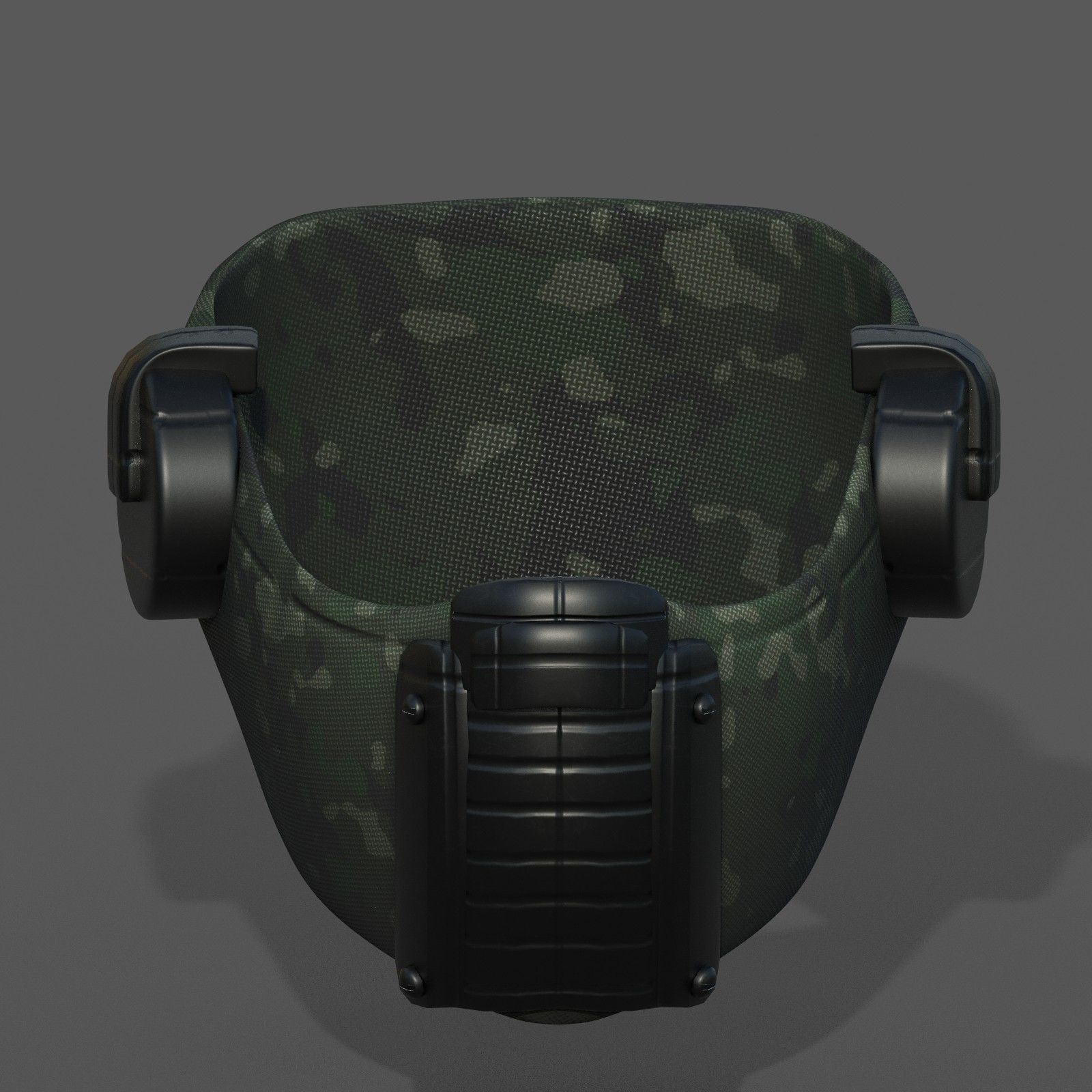 Gas mask respirator scifi futuristic 3d Low-poly 3D model_2