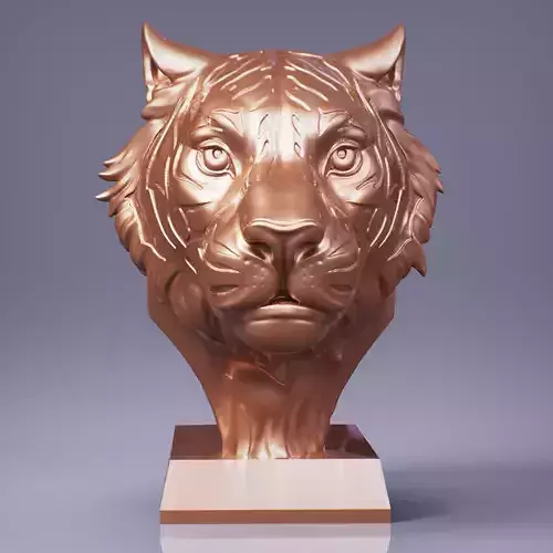 Tiger Head Number05 3D print model