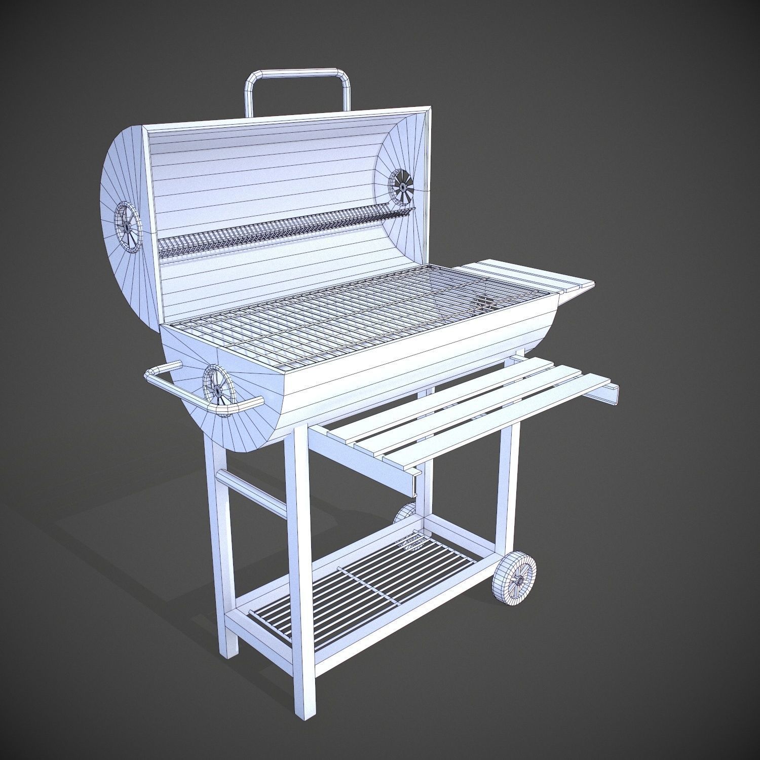 Grill Garden Low-poly 3D model_2