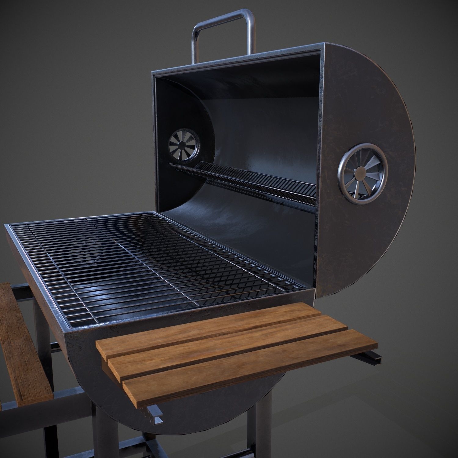 Grill Garden Low-poly 3D model_7