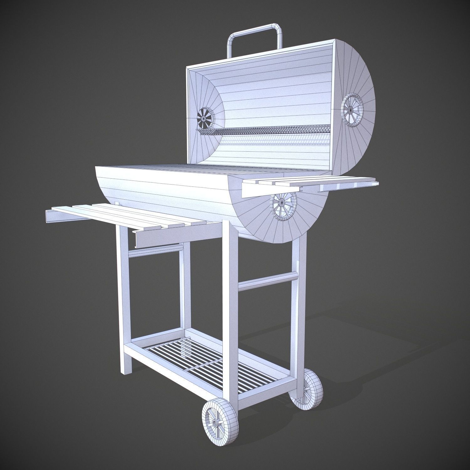 Grill Garden Low-poly 3D model_4