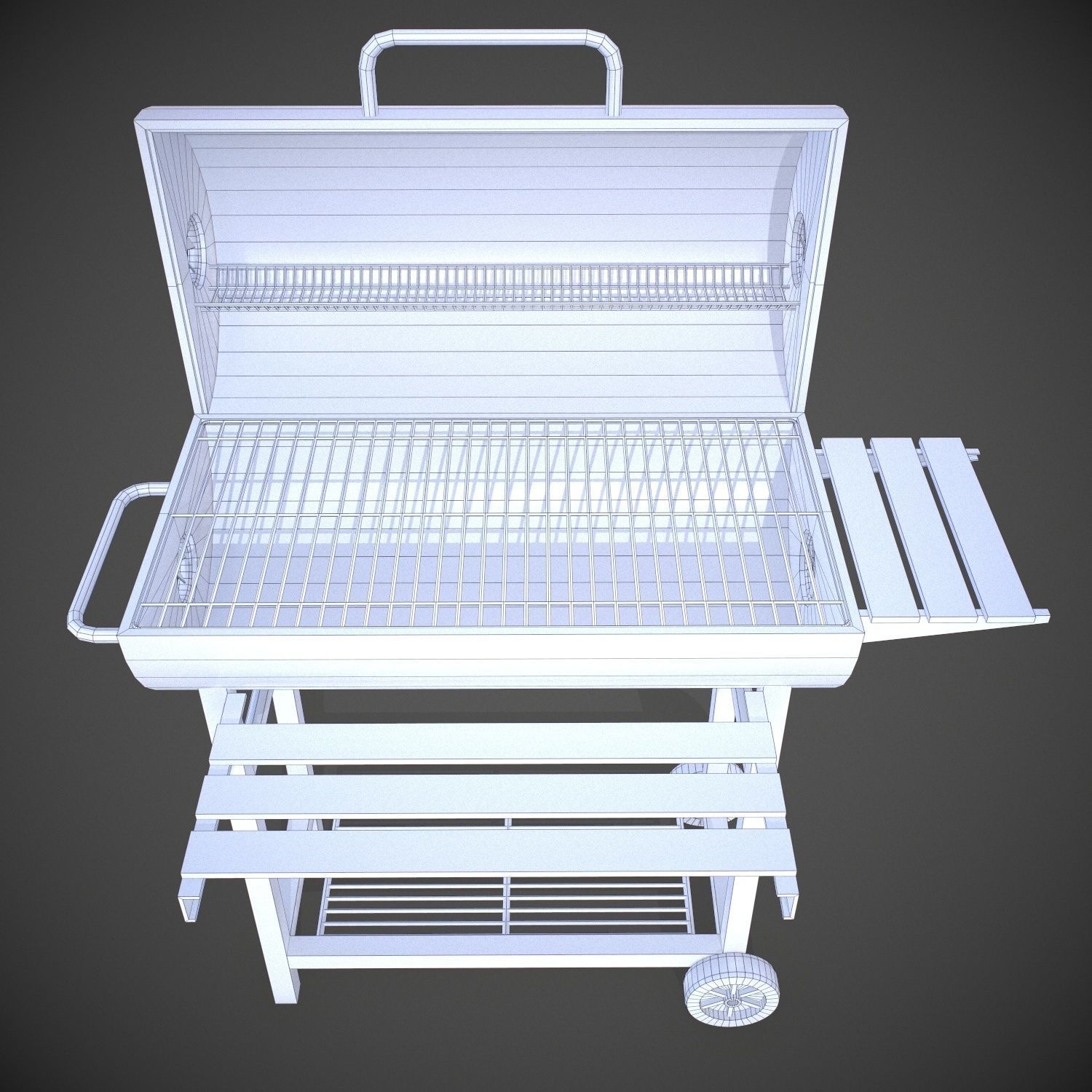 Grill Garden Low-poly 3D model_6