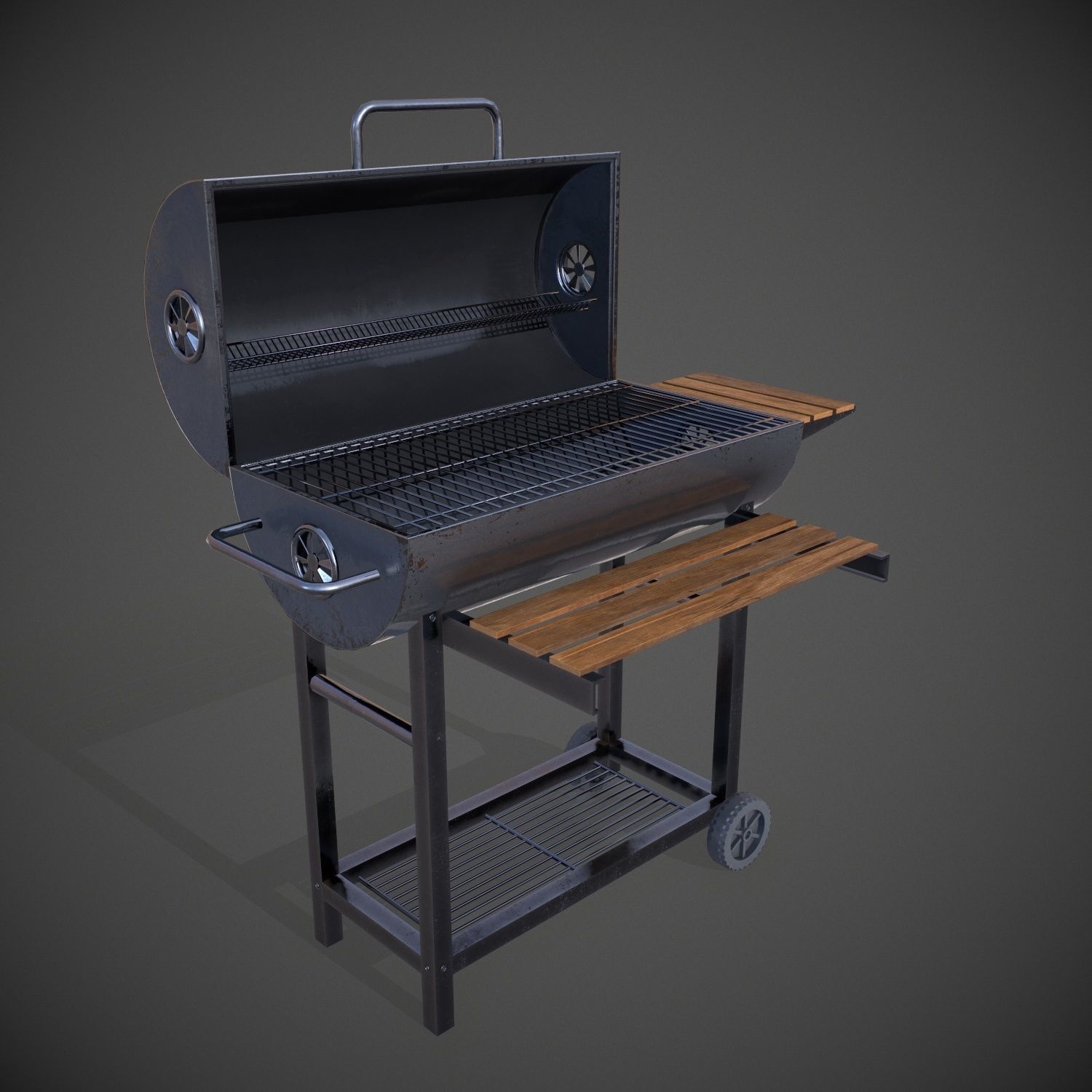 Grill Garden Low-poly 3D model_0