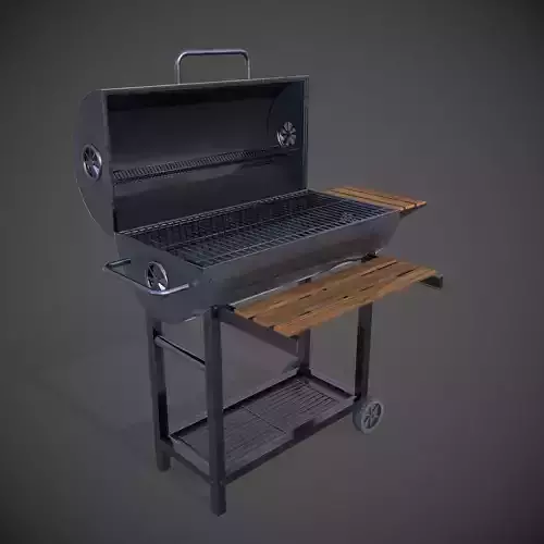 Grill Garden Low-poly 3D model