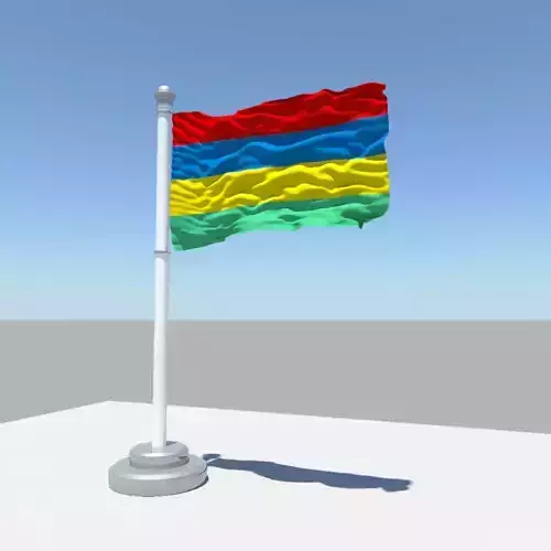 Mauritius flag 3D model