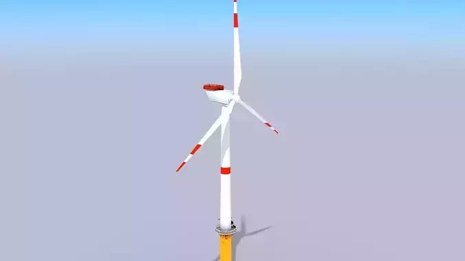Wind Turbine Low-poly 3D model