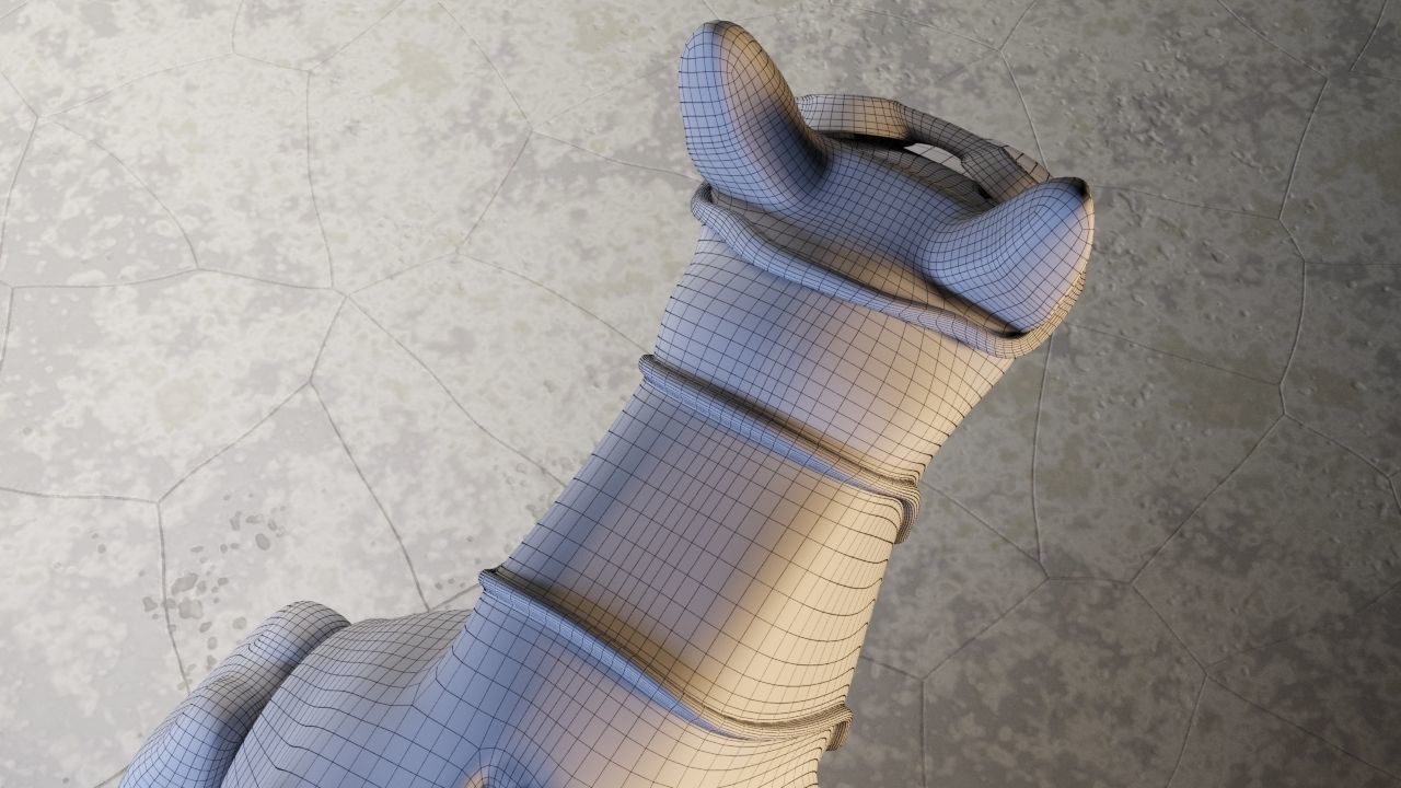 Robot - Dog Steampunk 3D model_36