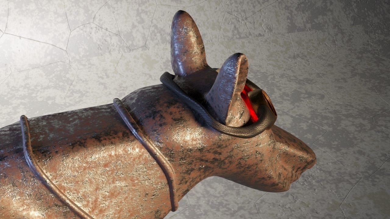 Robot - Dog Steampunk 3D model_13