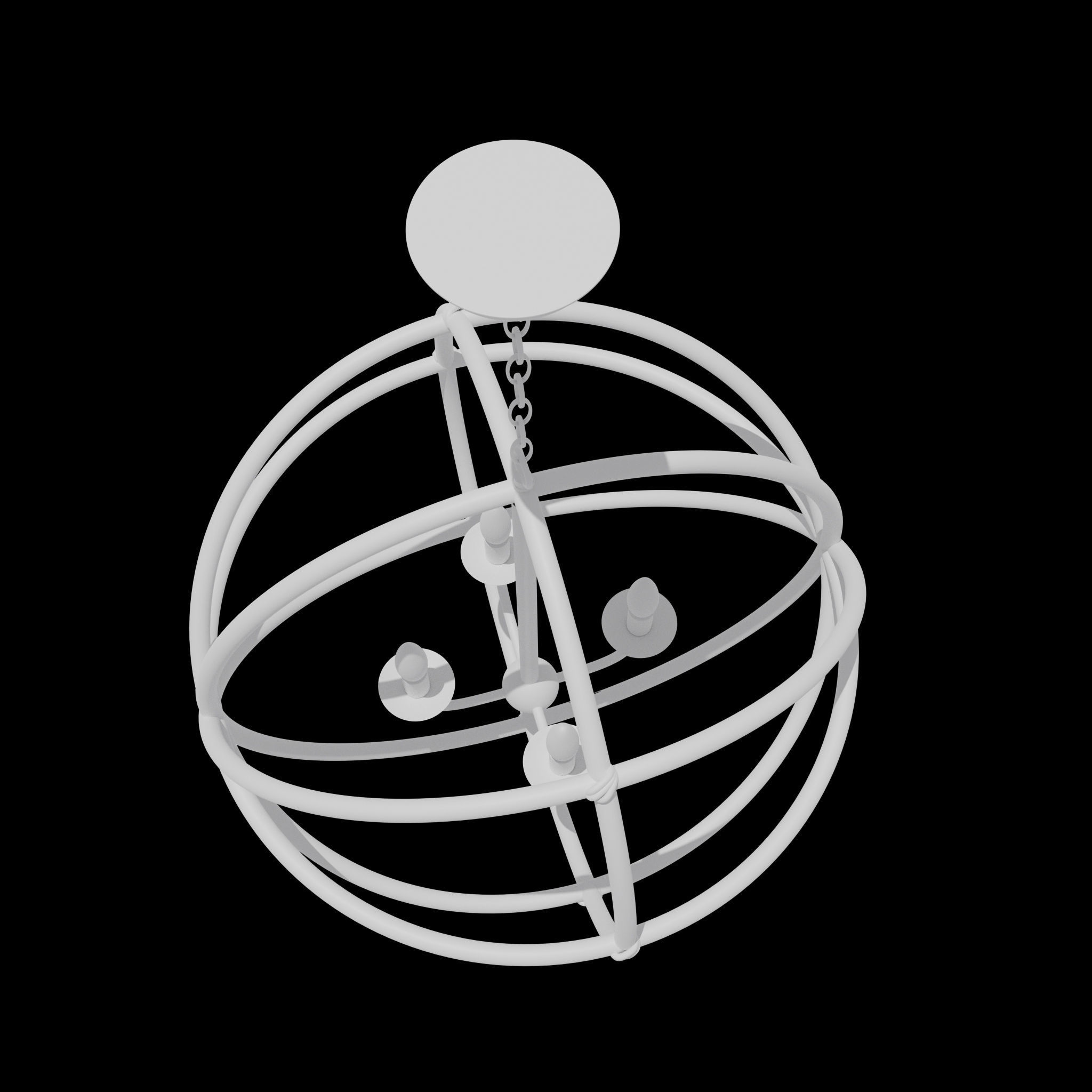 Fashionable Hanging Lamp 3D model_7