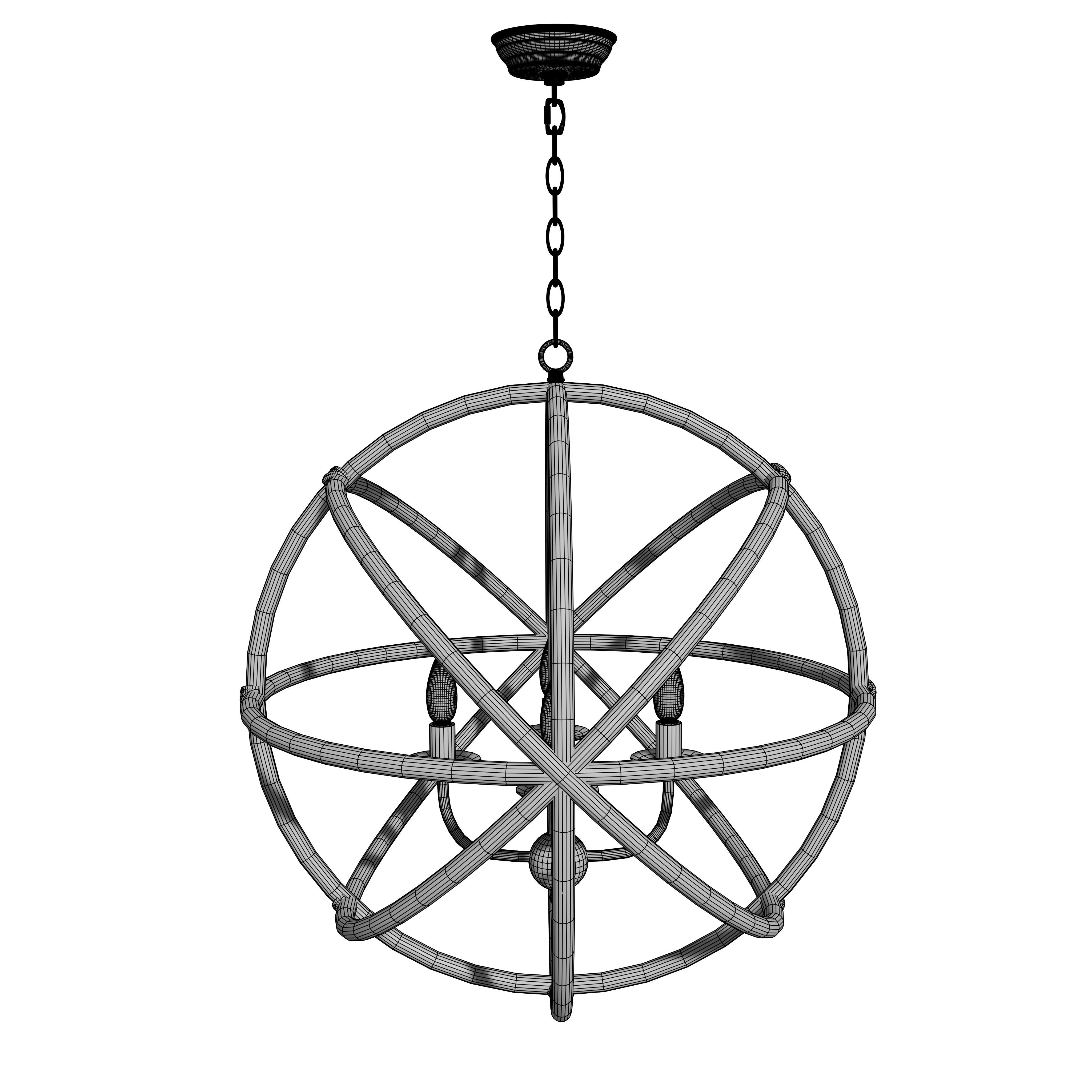 Fashionable Hanging Lamp 3D model_9