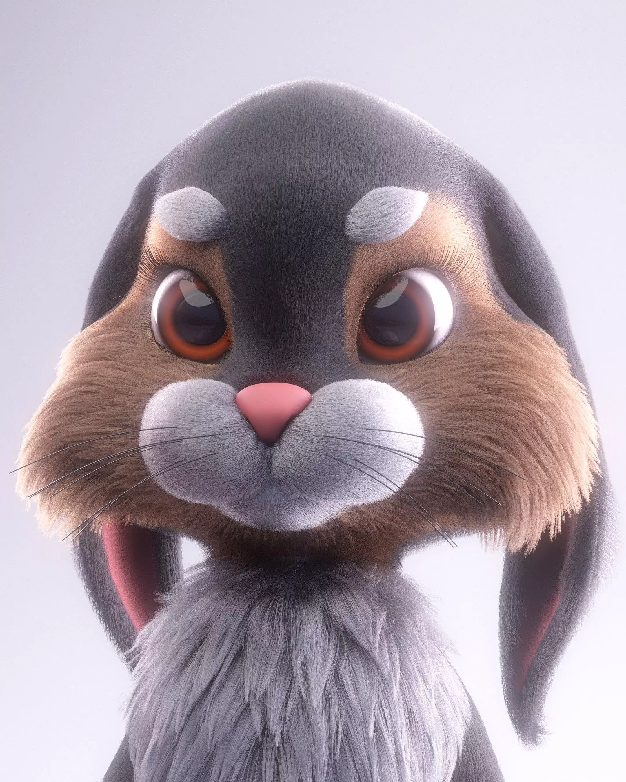 Bunny cartoon 3D model_0