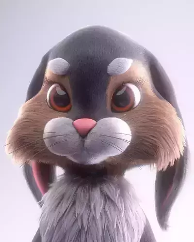 Bunny cartoon 3D model
