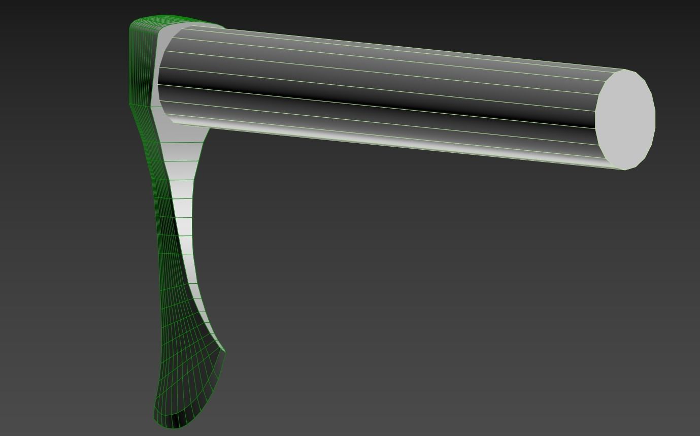 Viking Throwing Axe Low-poly 3D model_8