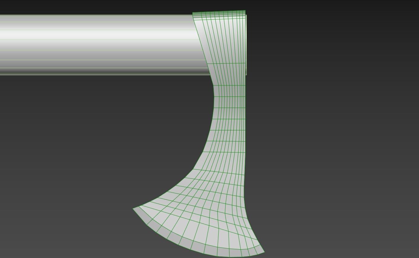 Viking Throwing Axe Low-poly 3D model_6