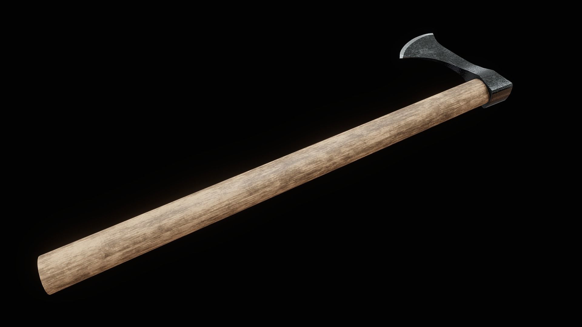 Viking Throwing Axe Low-poly 3D model_1