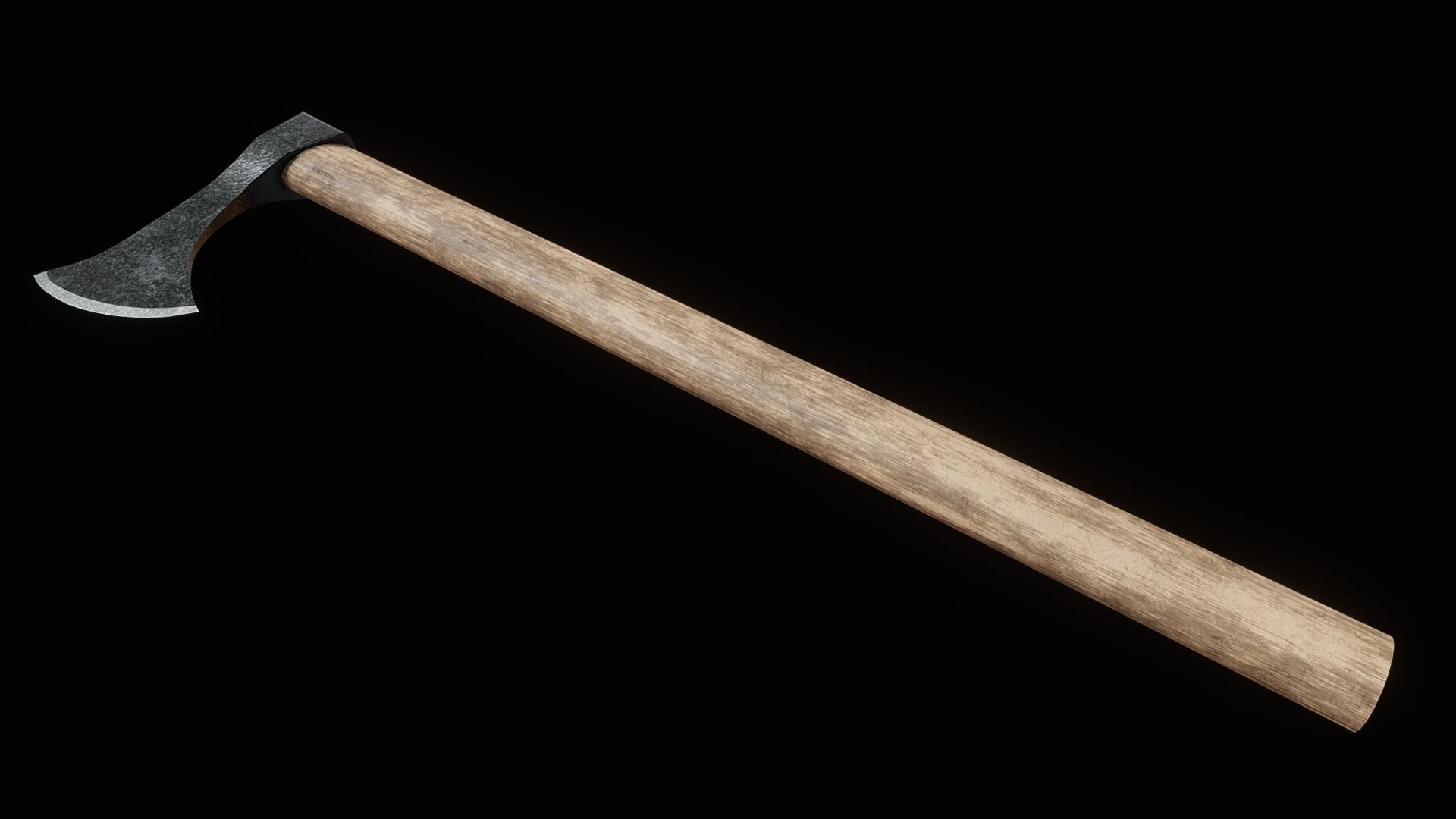 Viking Throwing Axe Low-poly 3D model_4