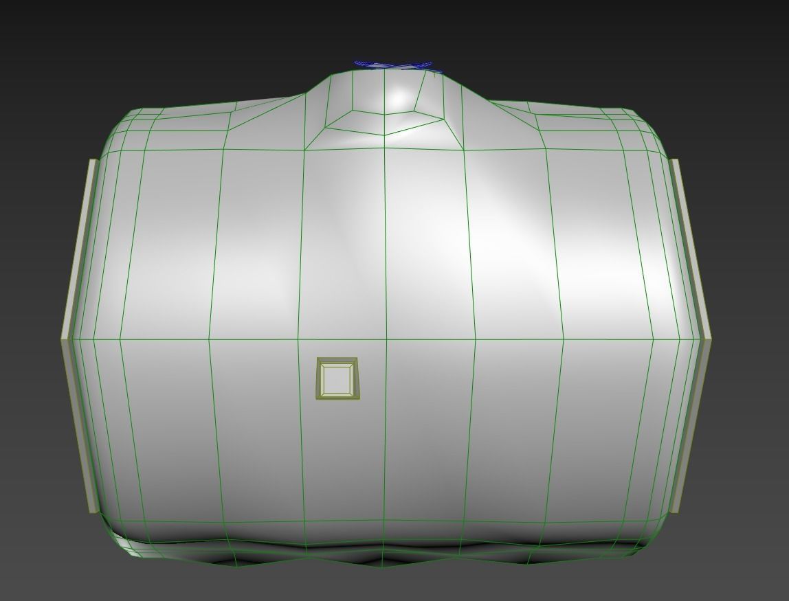 Viking icelandic turf house Low-poly 3D model_7