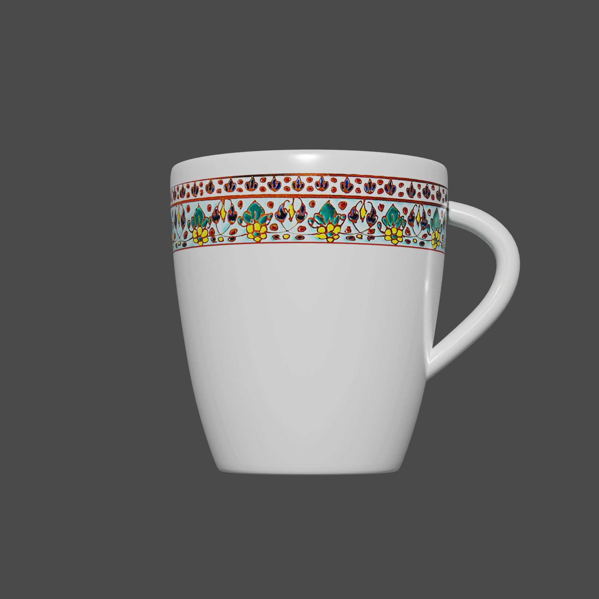 Cup with Saucer Set 3D model_1