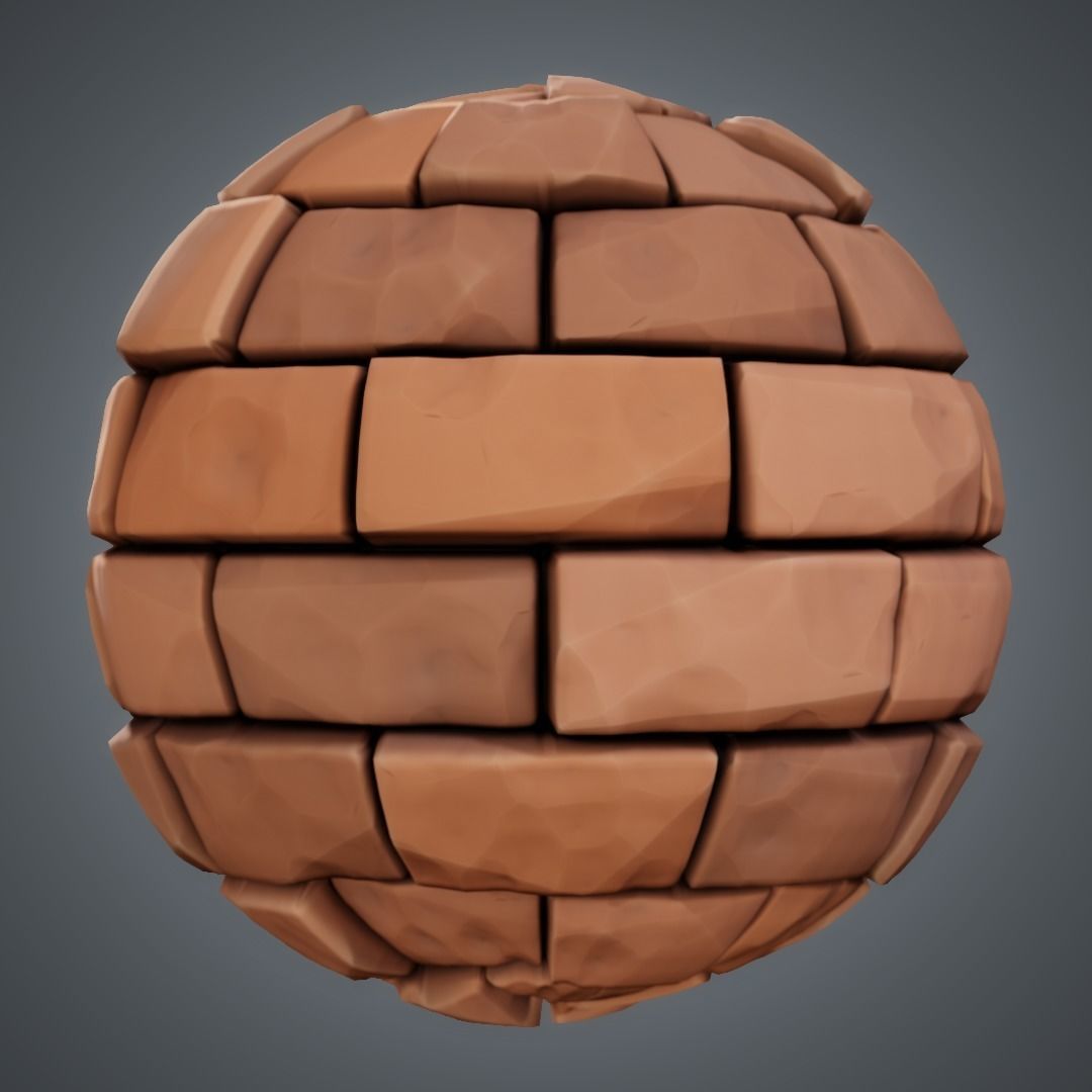 Stylized PBR Brick Textures Texture_4