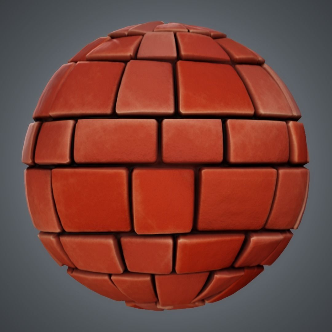 Stylized PBR Brick Textures Texture_9