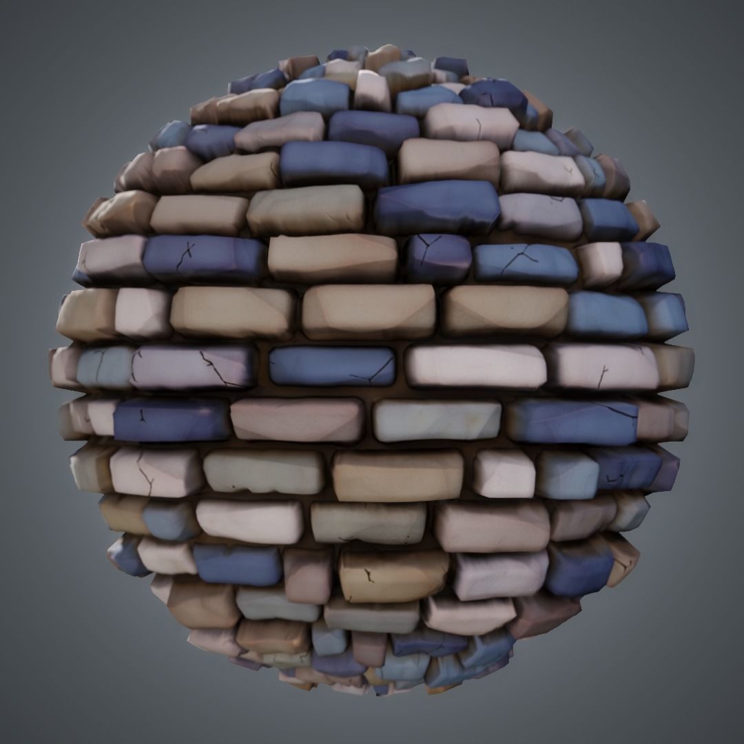 Stylized PBR Brick Textures Texture_2