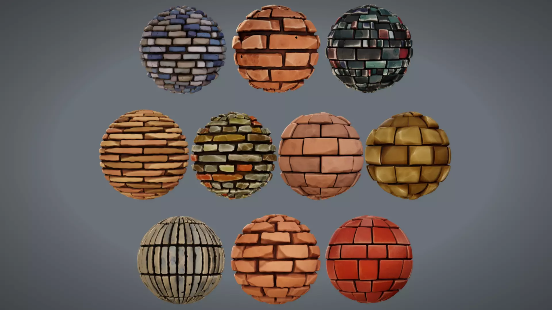 Stylized PBR Brick Textures Texture_0
