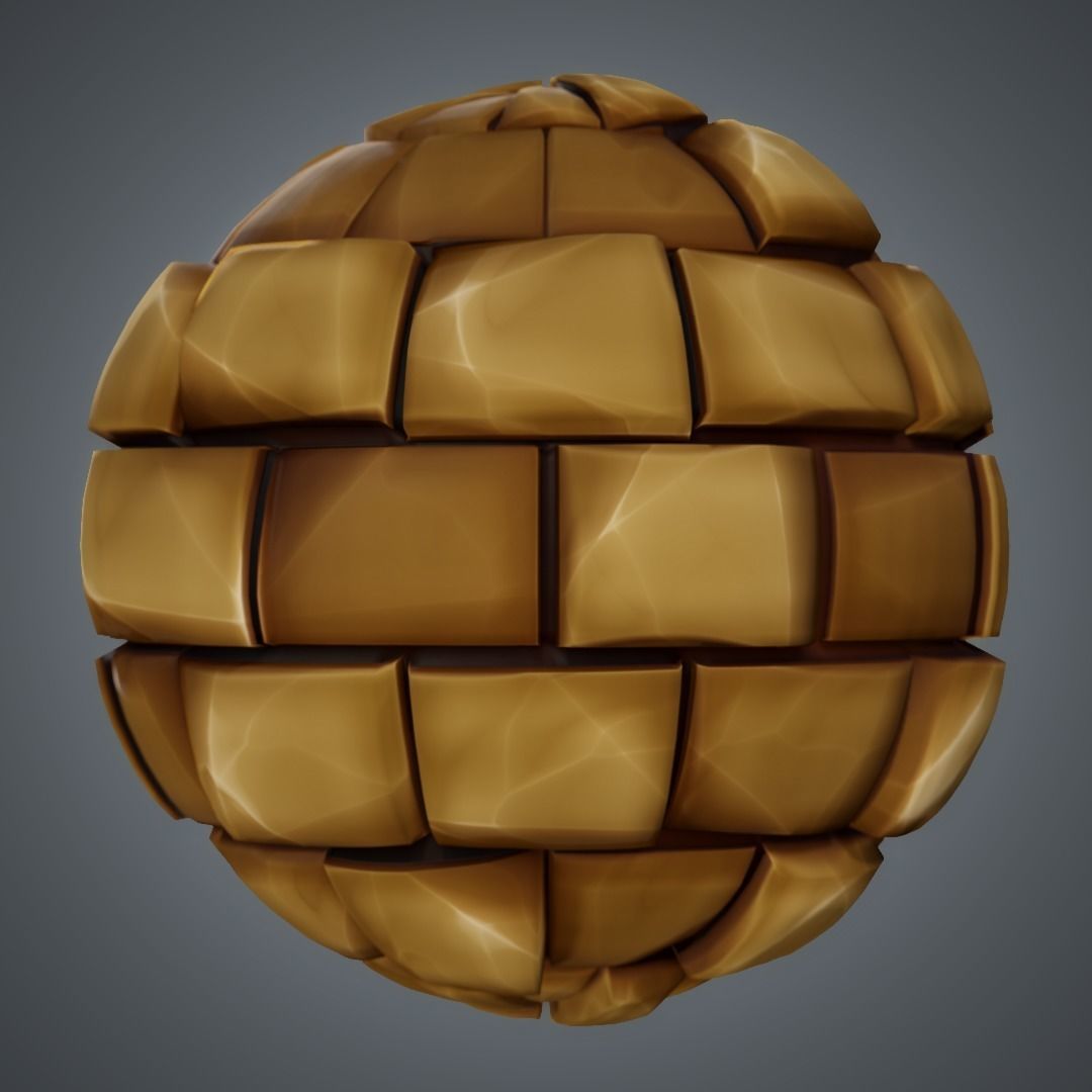 Stylized PBR Brick Textures Texture_7