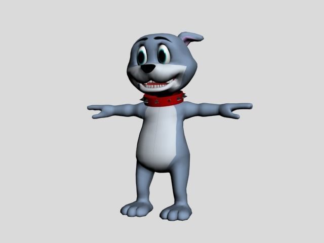 tyke puppy Low-poly 3D model_1