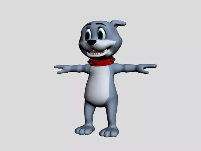 tyke puppy Low-poly 3D model_0