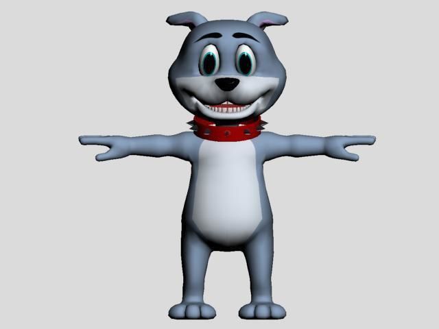 tyke puppy Low-poly 3D model_10