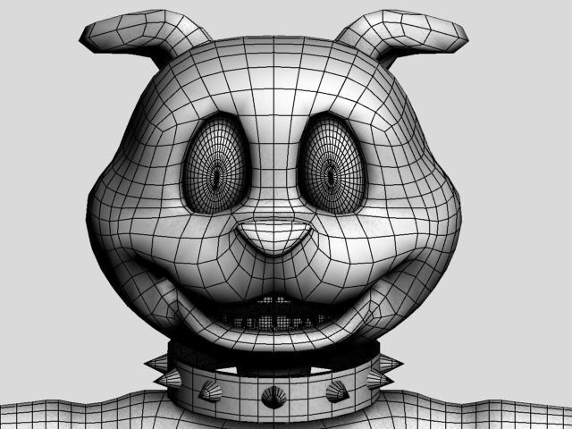 tyke puppy Low-poly 3D model_7