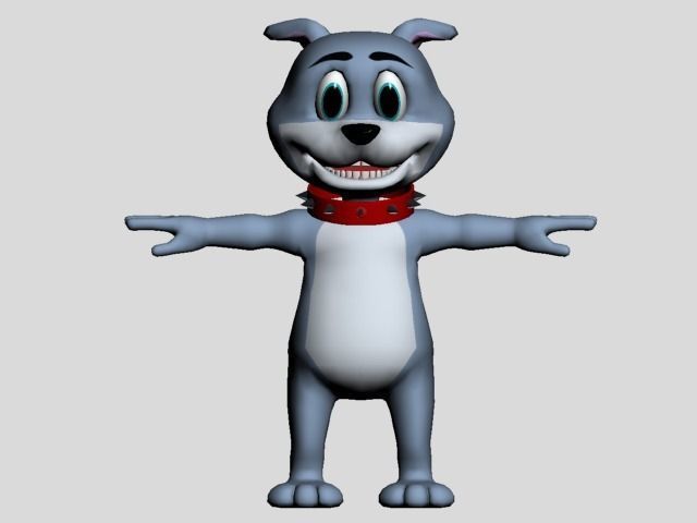 tyke puppy Low-poly 3D model_11