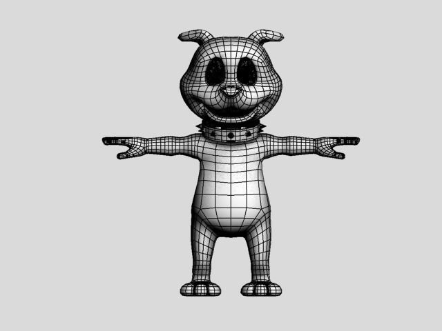 tyke puppy Low-poly 3D model_9