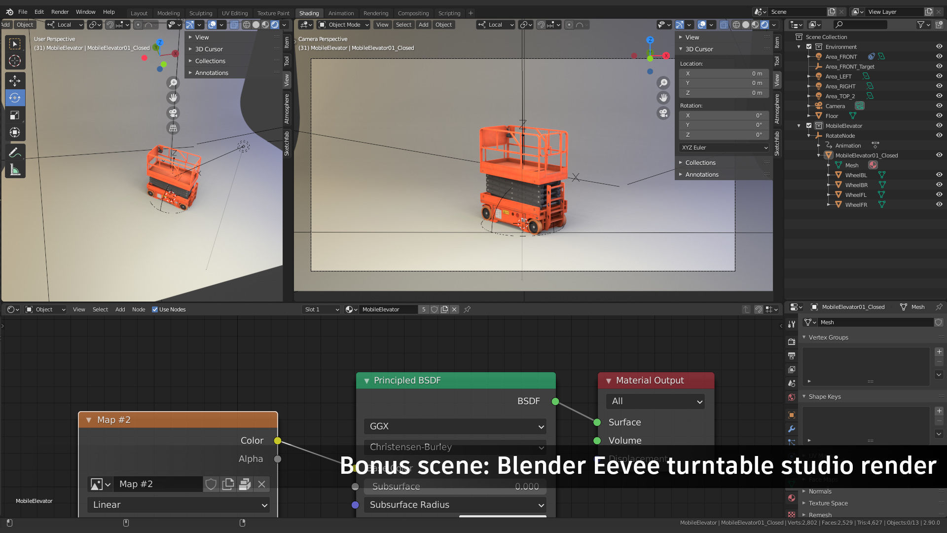 Scissor Lift Platform Low-poly 3D model_8