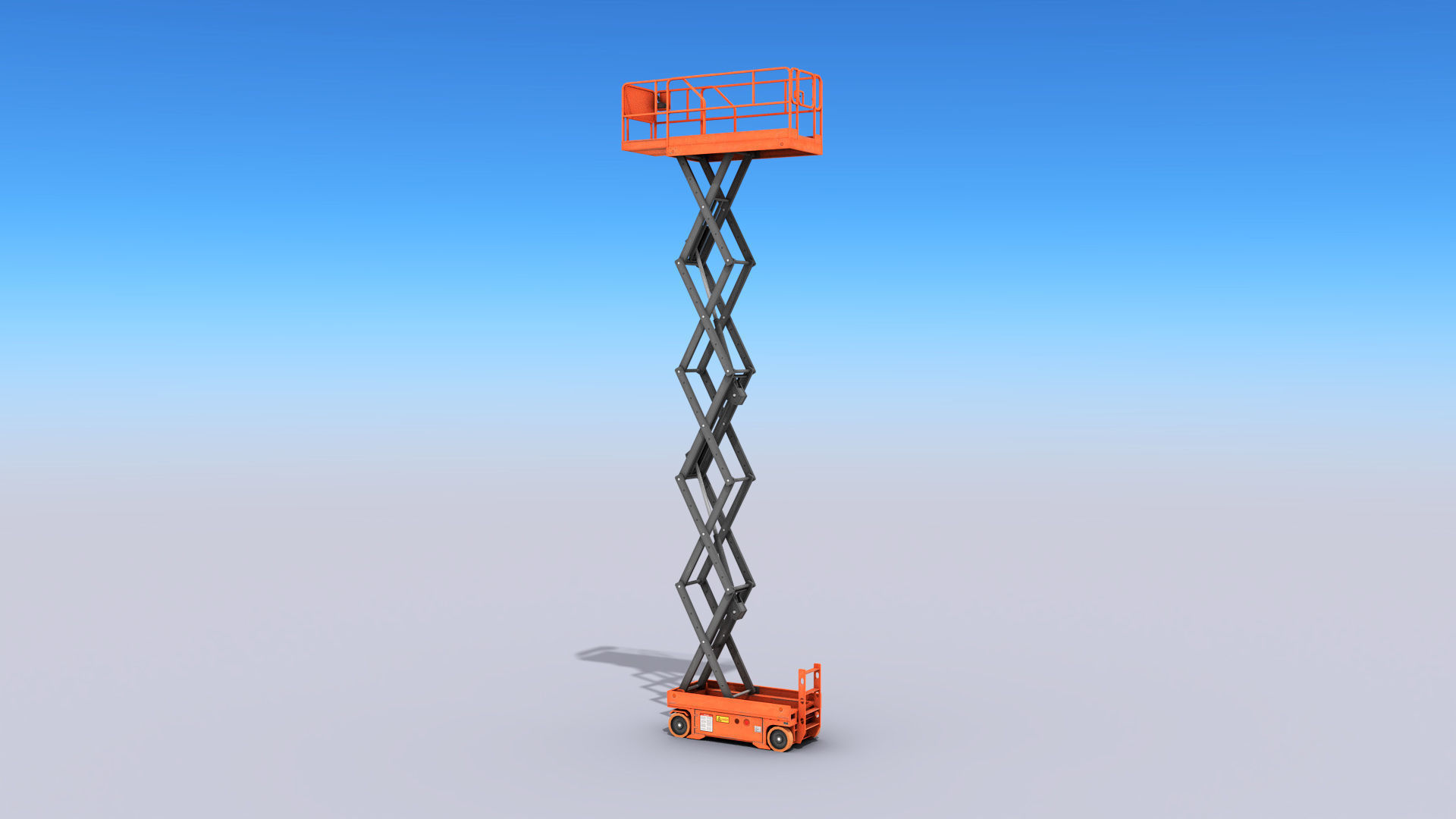 Scissor Lift Platform Low-poly 3D model_3