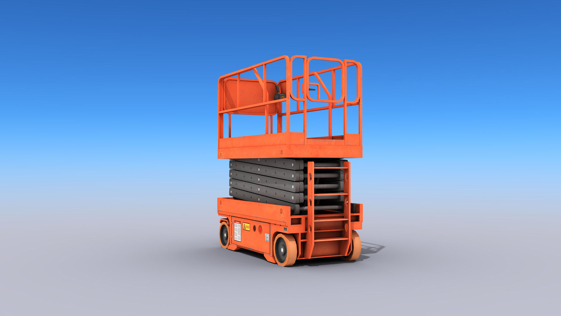 Scissor Lift Platform Low-poly 3D model_5