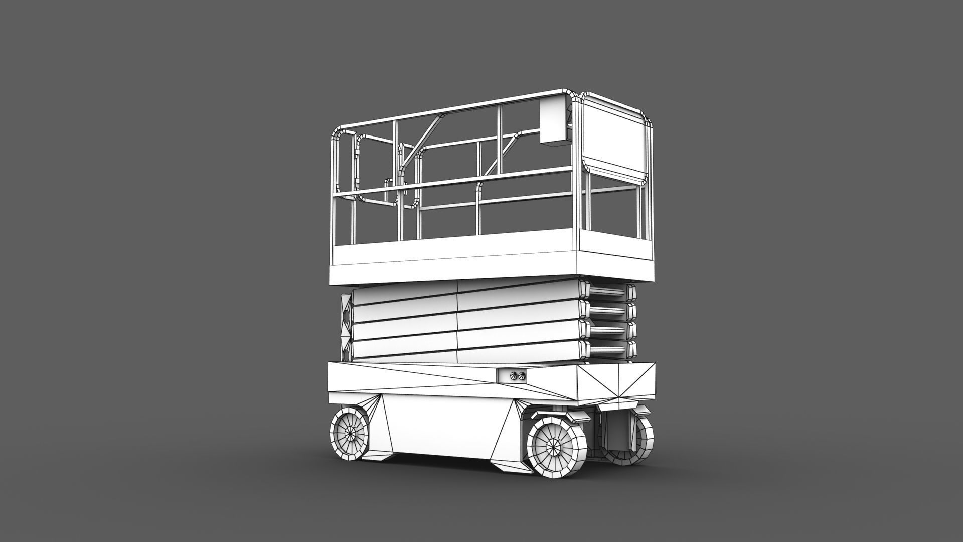 Scissor Lift Platform Low-poly 3D model_13
