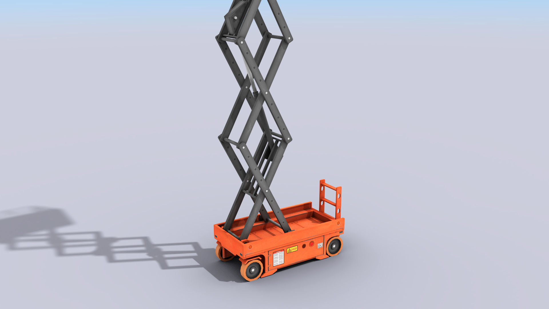 Scissor Lift Platform Low-poly 3D model_9