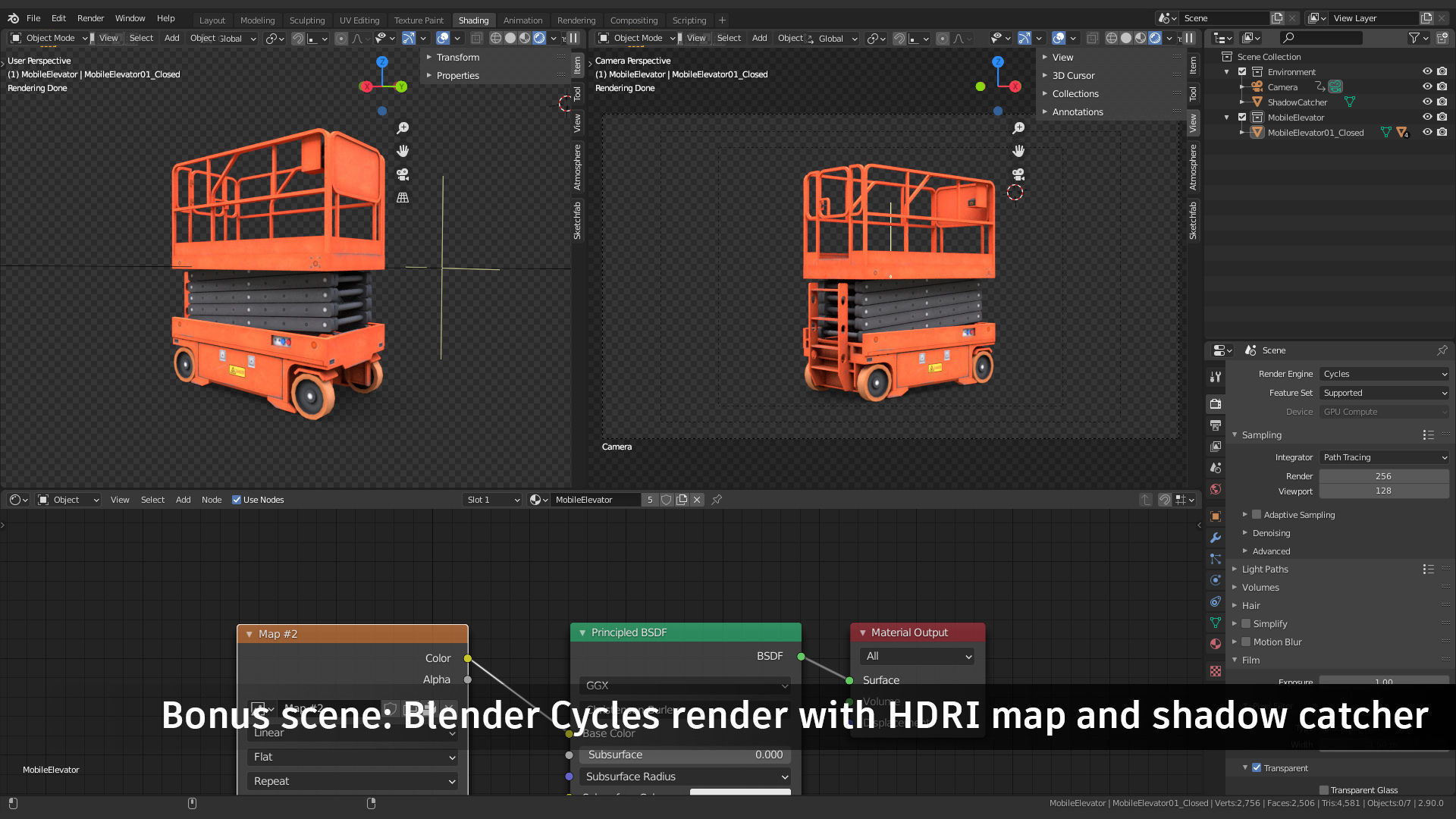 Scissor Lift Platform Low-poly 3D model_7