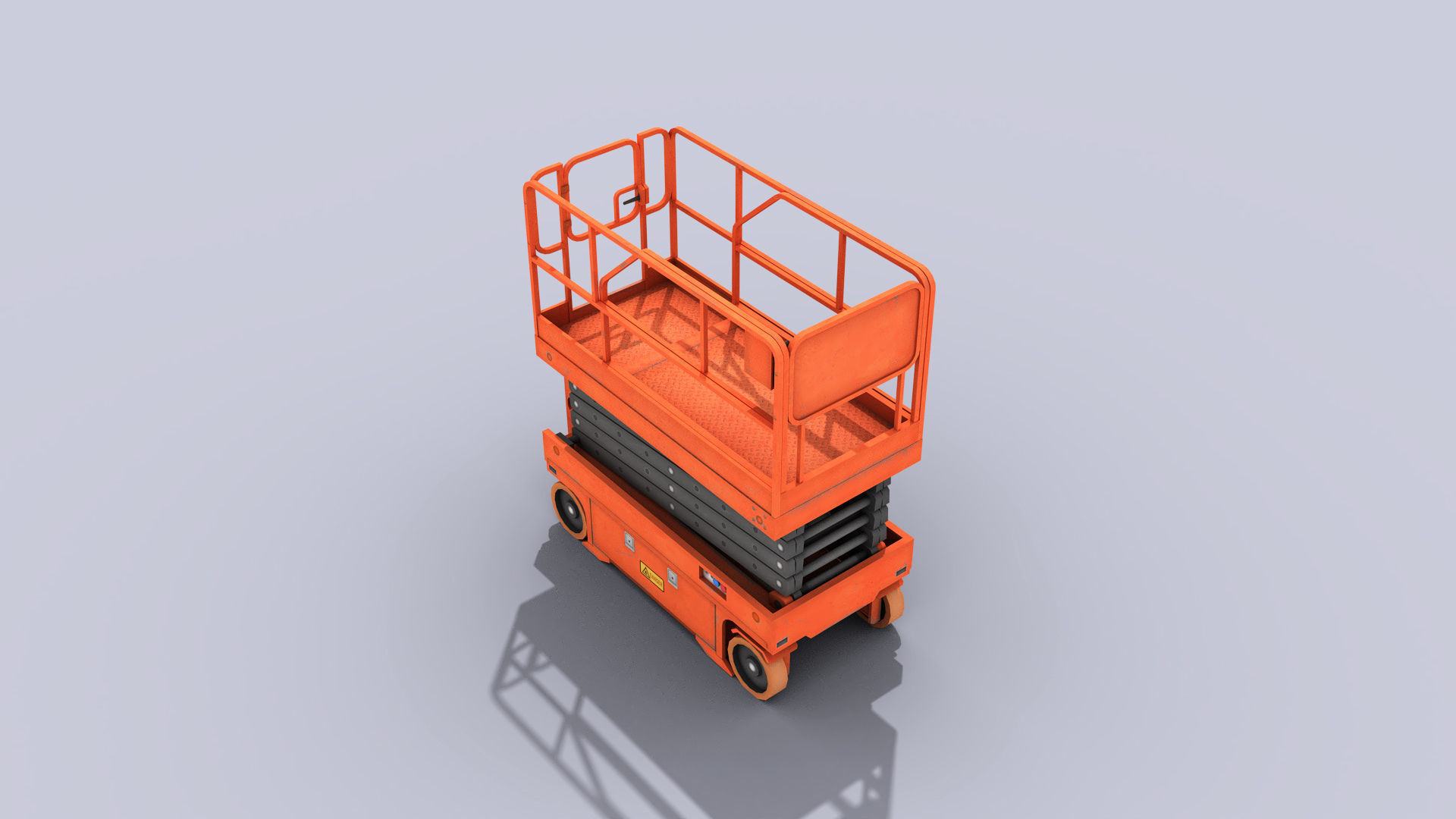 Scissor Lift Platform Low-poly 3D model_11