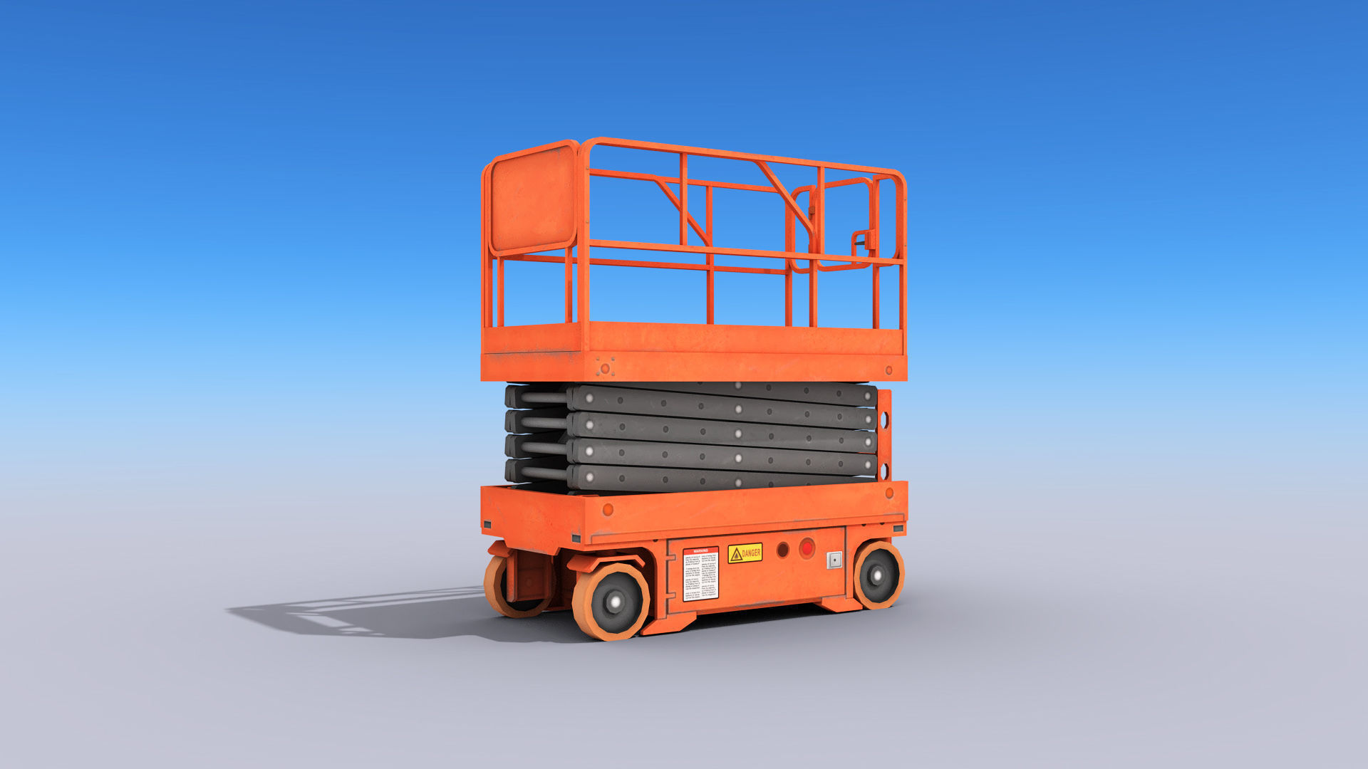 Scissor Lift Platform Low-poly 3D model_10