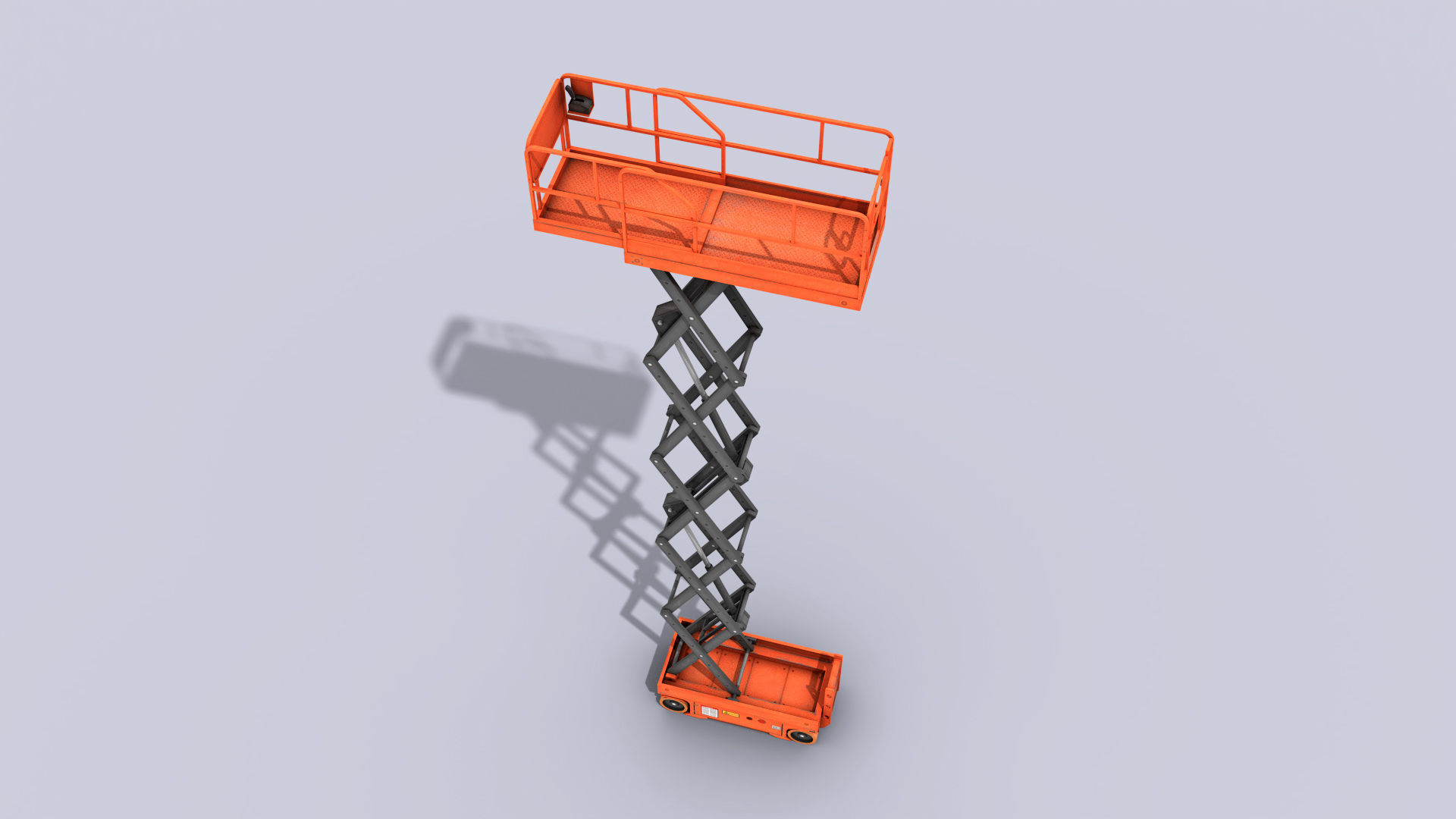 Scissor Lift Platform Low-poly 3D model_4