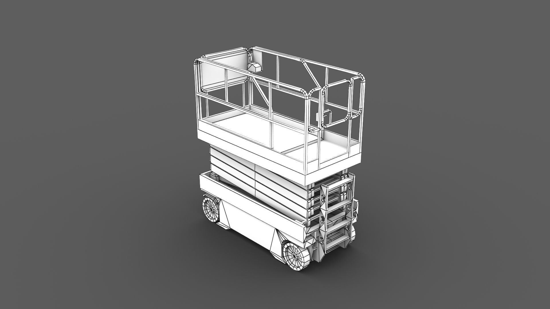 Scissor Lift Platform Low-poly 3D model_14