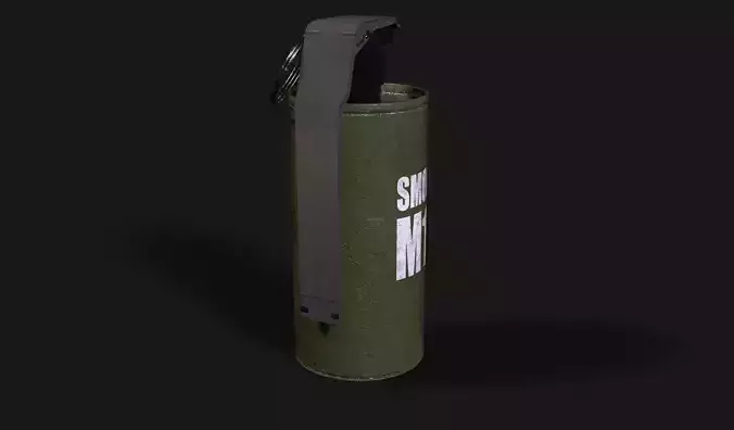 3D Smoke grenade Low-poly 3D model