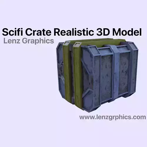 Scifi Crate Low-poly 3D model