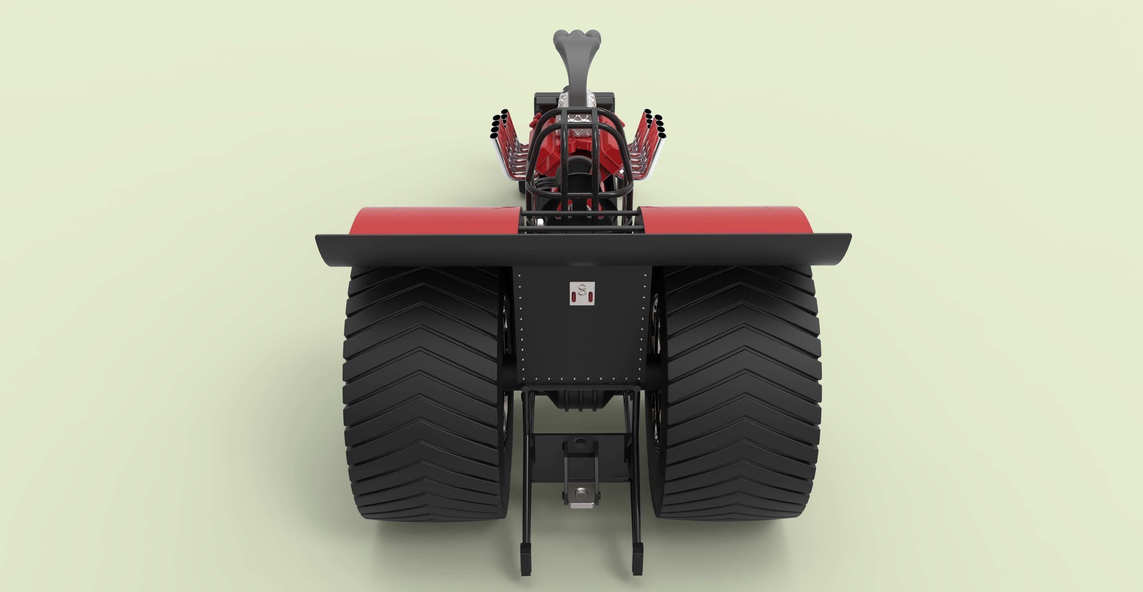 Twin-engined pulling tractor 3D model_8