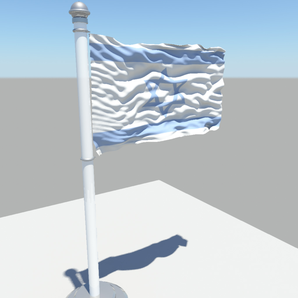 Israel flag 3D model_1